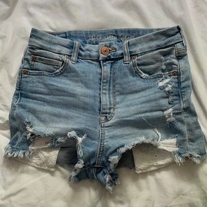 AE Curvy Hi-rise Shortie with embroidery pockets